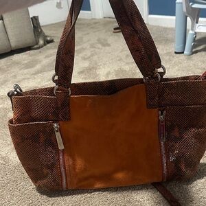 Michael Kors Brown and Orange Shoulder Bag